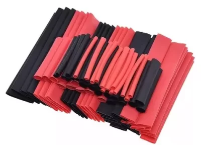 Tubo termoencogible negro y rojo set 150 unidades