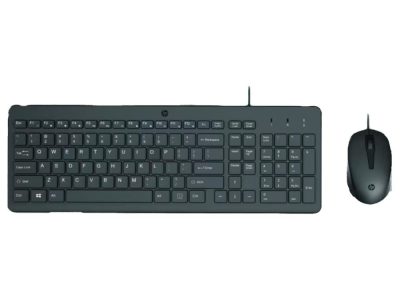 Combo Teclado y Mouse Alámbrico HP 150 (Negro)
