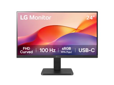 Monitor LG 24'' Curvo FHD con USB-C  100Hz