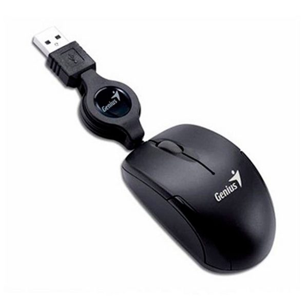 Mouse Genius, con entrada USB, optico retractil negro - Imagen 3