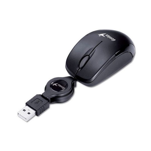 Mouse Genius, con entrada USB, optico retractil negro - Imagen 4