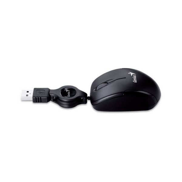 Mouse Genius, con entrada USB, optico retractil negro - Imagen 5