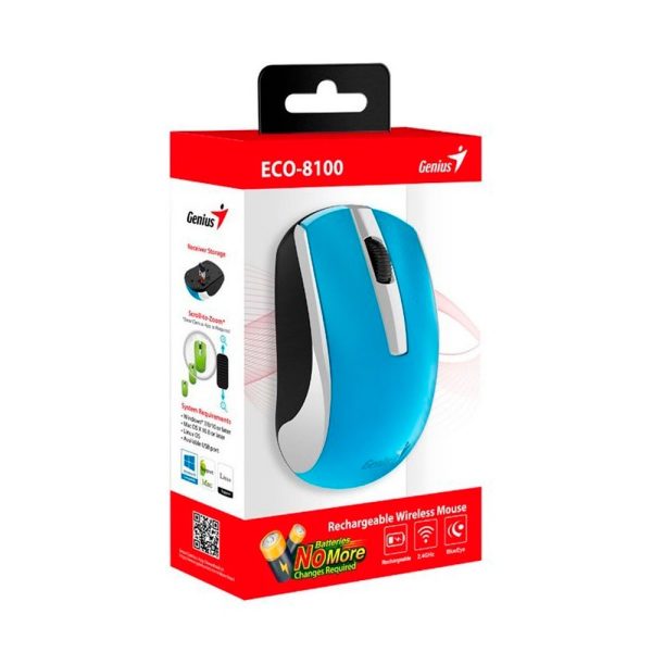 Mouse Genius ECO-8100 inalambrico azul - Imagen 3