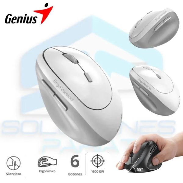 MOUSE  INALAMBRICO  8350  WHITE GREY - Imagen 3
