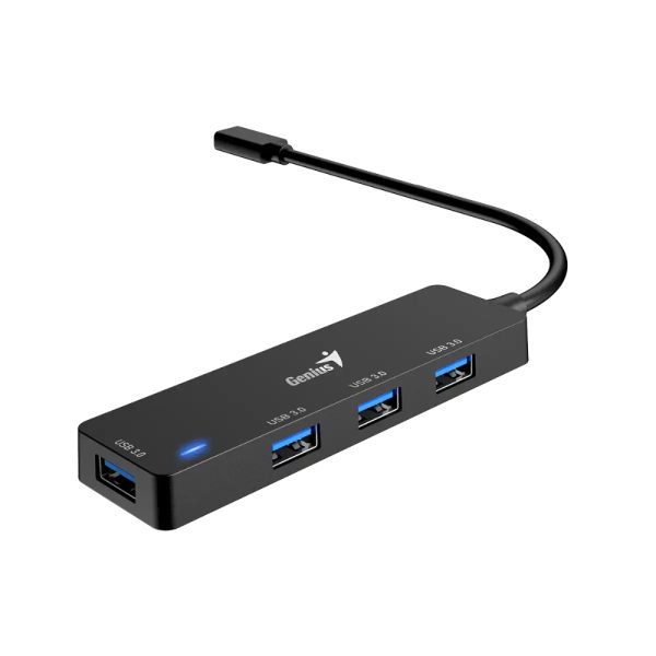 HUB USB-C GENIUS DE 4 PUERTOS BLACK - Imagen 3