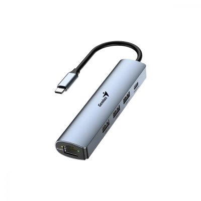 HUB 5 EN 1 DE USB 3.0 CON ETHERNET  UH-545