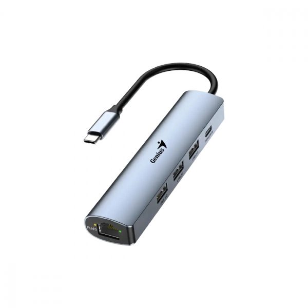 HUB 5 EN 1 DE USB 3.0 CON ETHERNET  UH-545