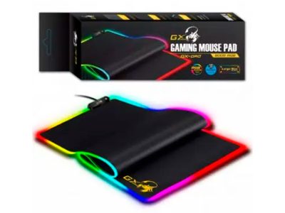 Pad Mouse Gamer Genius, con retroiluminado, Superficie Completamente ultra Lisa, con 800S RGB, Negro