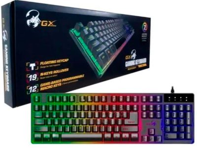 Teclado Gamer GENIUS Con Teclas Flotantes Retroiluminación COLOR Negro