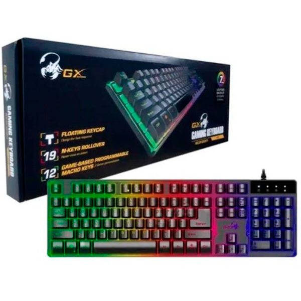 Teclado Gamer GENIUS Con Teclas Flotantes Retroiluminación COLOR Negro