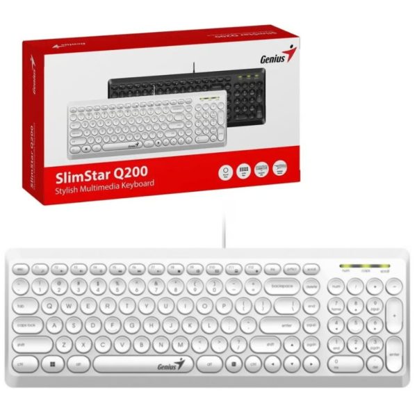 TECLADO USB BLANCO Q200 - Imagen 5
