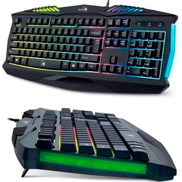 Teclado gamer GENIUS Gx, Iluminación led con 7 colores