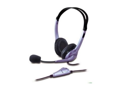 Audífono Diadema Genius HS-04S 2 Plug 3.5mm Azul-Negro