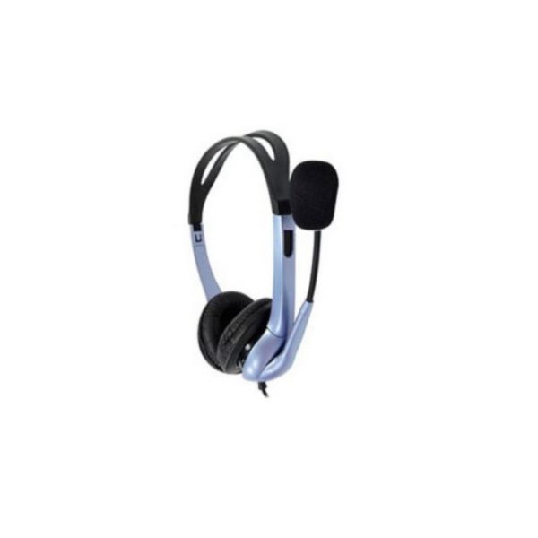 Audífono Diadema Genius HS-04S 2 Plug 3.5mm Azul-Negro - Imagen 5