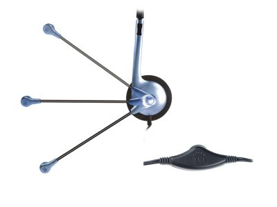 Audífono Diadema GENIUS HS-02B 2 Plug 3.5mm Azul-Negro