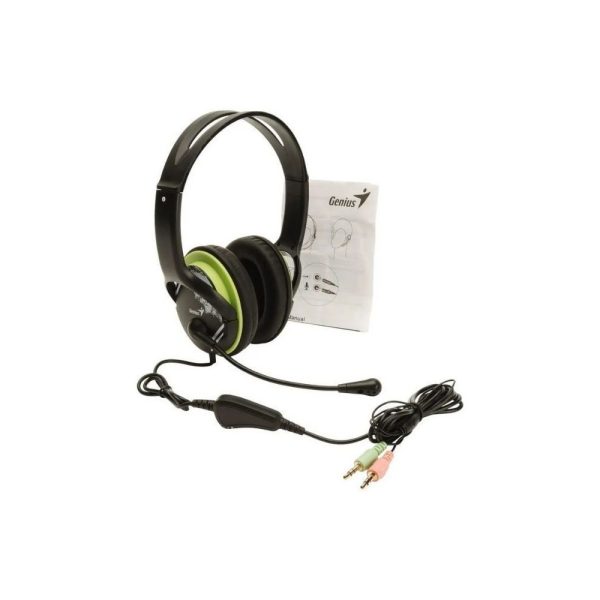 Audífono Diadema GENIUS HS-400A 2 plug 3.5mm Verde - Negro - Imagen 3