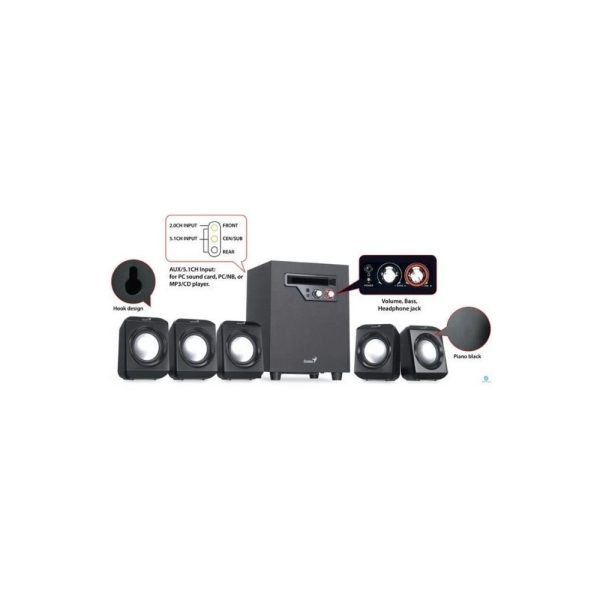 Parlantes Genius SW-5.1 1020 Subwoofer de madera de 5.1 canales - Imagen 3