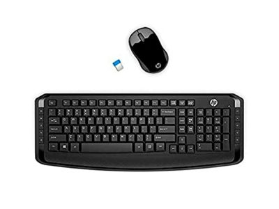 Combo Teclado Y Mouse Inalámbrico Hp 300 En Español - Negro