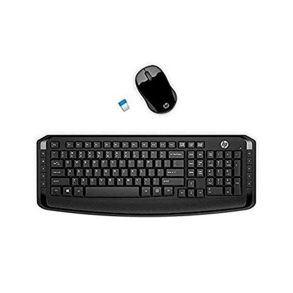 Combo Teclado Y Mouse Inalámbrico Hp 300 En Español - Negro