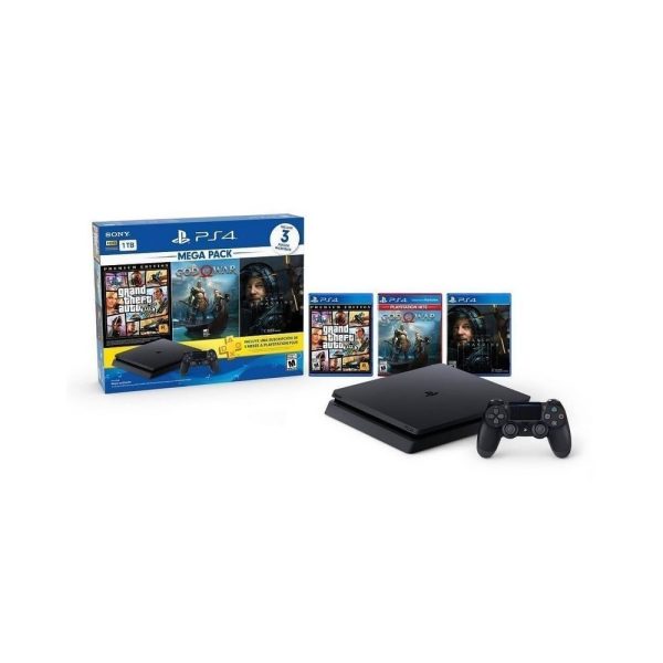 Combo Consola Play Station PS4 Mega Pack DD 1TB, 3 video juegos Grand Theft Auto, God Of War Hits, Daeth Stranding - Imagen 3