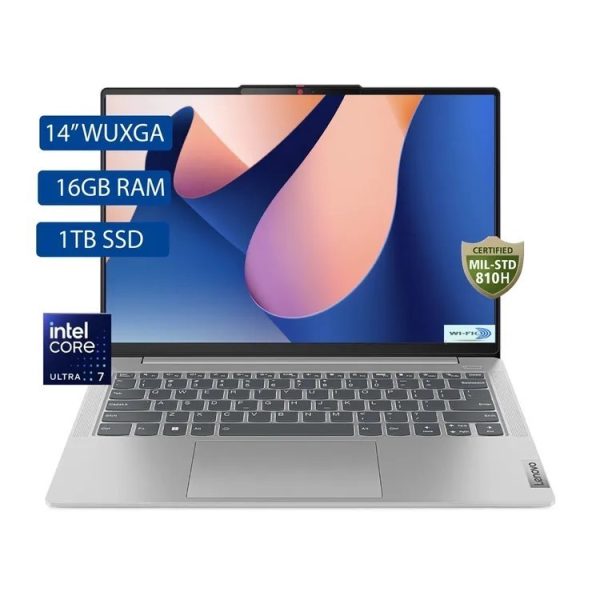 Portátil Lenovo IP Slim 5 14IMH9 Intel Core Ultra 7 155H 14 Pulgadas FHD Memoria 16GB Estado Solido 1TB Windows 11  Color Gris - Imagen 3