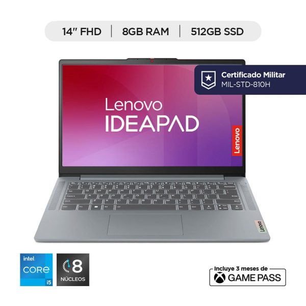 Computador Portatil LENOVO 14 Pulgadas RAM 8GB SSD 512GB COLOR Plateado Windows 11 Home - Imagen 3