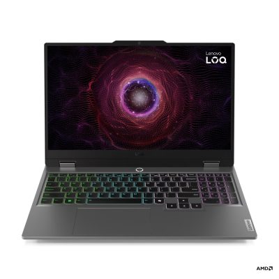 Portátil Lenovo LOQ 15ARP9 AMD Ryzen 7 7435HS 15,6 Pulgadas FHD Memoria 24GB Estado Solido 512GB Tarjeta de Video Nvidia RTX 4050 6GB Windows 11 Home Color Gris.