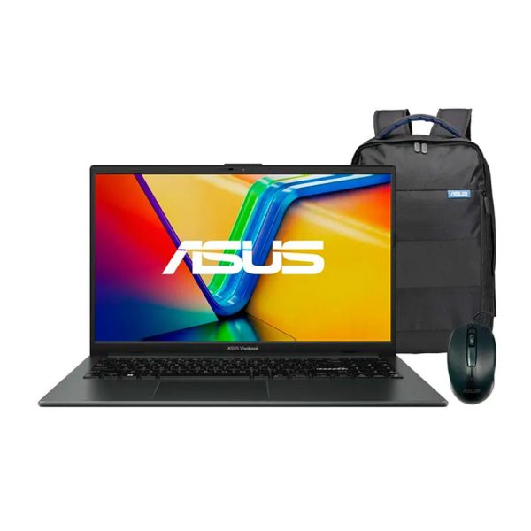 Portátil ASUS Vivobook Go 15  E1504GA-NJ330W Intel® Core™ i3-N305, 15,6 FHD, 8GB, 512 SSD,SO W 11 Home, Mixed Black. Morral y Mouse.