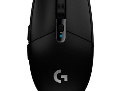 MOUSE G305 LIGHTSPEED Logitech Gaming Inalámbrico Receptor USB 12000DPI Compatible Win-Mac Sensor HERO 6Botones Programables Garantía 2Años-NEGRO