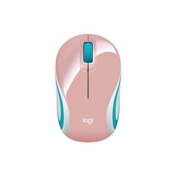 Mini Mouse M187 Logitech Inalámbrico Receptor Usb Rosado