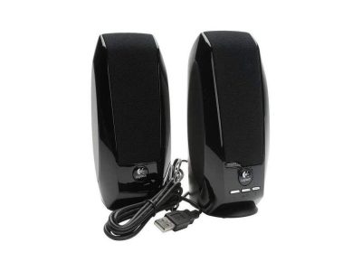 Parlantes LOGITECH S150 2.0 Potencia 2.2W USB Compatible PC-Cell-Tablet Sonido Estéreo Nítido Garantía 1Año-NEGRO