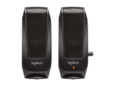 PARLANTE S120 2.0 Logitech Potencia 2.2W Plug 3.5mm Compatible PC-Cell-Tablet Sonido Estéreo Nítido Garantía 2Años-NEGRO