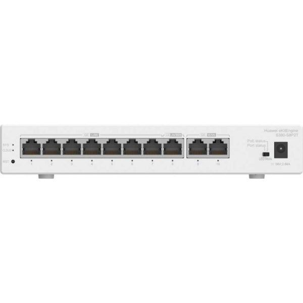 2*GE WAN, 8*GE LAN(PoE+, 124W), up to 350 users,forwarding performance 2Gbps - Imagen 3