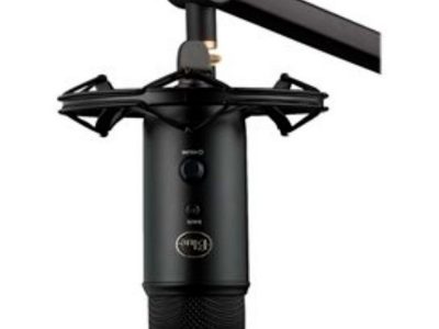 Microfono logitech tipo streaming profesional Yeticaster Negro