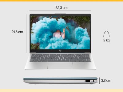 Portátil HP 14-em0021la/AMD Ryzen™ 5 7520U 4,3 GHz/16GB LPDDR5/512GB SSD/14 FHD/Windows 11 Home