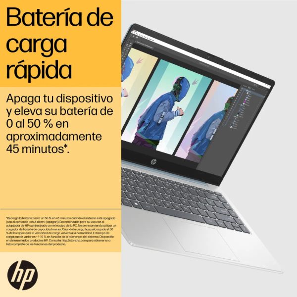 Portátil HP 14-em0021la/AMD Ryzen™ 5 7520U 4,3 GHz/16GB LPDDR5/512GB SSD/14 FHD/Windows 11 Home - Imagen 3