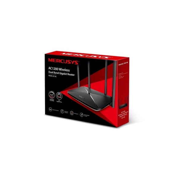 Router MERCUSYS Gigabit Inalámbrico de Doble Banda Ac1200 COLOR Negro - Imagen 4