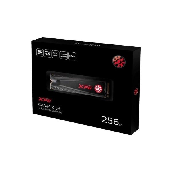 Unidad de estado sólido (SSD) Gamer Blindado XPG by ADATA GAMMIX S5 / PCIe GEN3X4 M.2 2280 / 256GB / Negro - Imagen 3