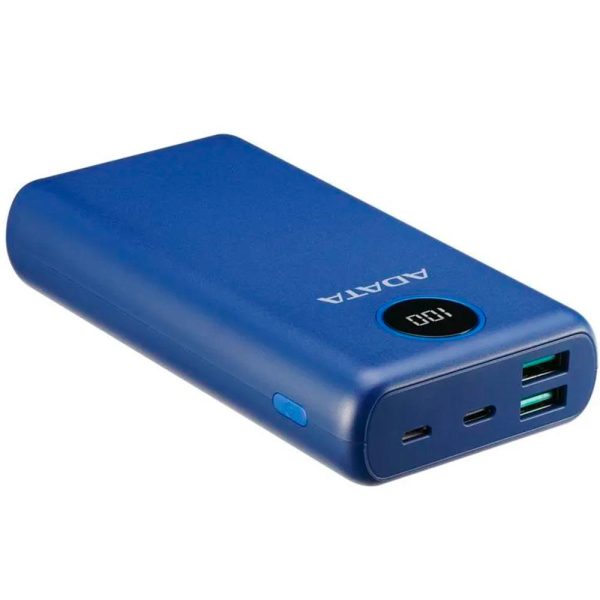 Power Bank 20000mAh azul digital /2 puertos usb quick charge + 1 Puerto Tipo C Salida + 1 Puerto Tipo C Entrada - Imagen 3