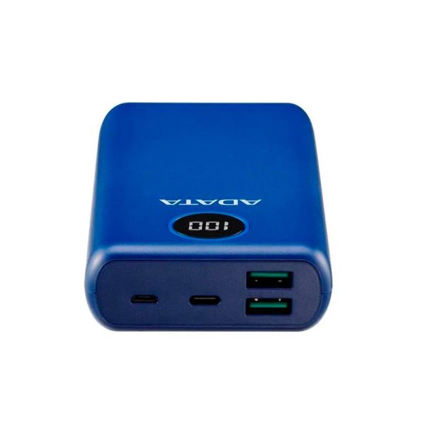 Power Bank 20000mAh azul digital /2 puertos usb quick charge + 1 Puerto Tipo C Salida + 1 Puerto Tipo C Entrada - Imagen 4
