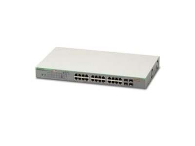Switches Allied telesis 24-port 10/100/1000T POE+ (185W/24 ports) WebSmart switch with 4 SFP ports