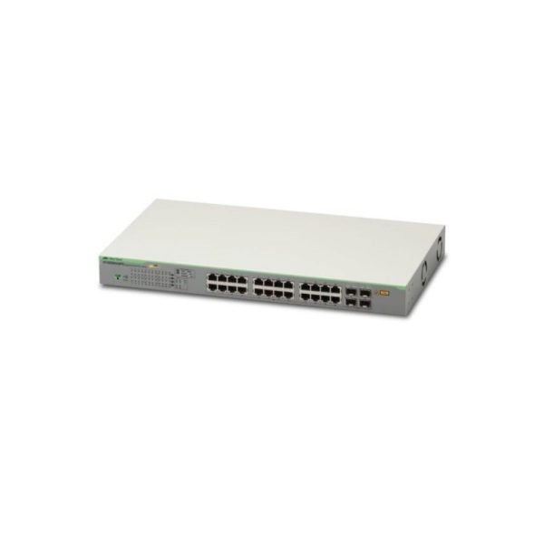 Switches Allied telesis 24-port 10/100/1000T POE+ (185W/24 ports) WebSmart switch with 4 SFP ports