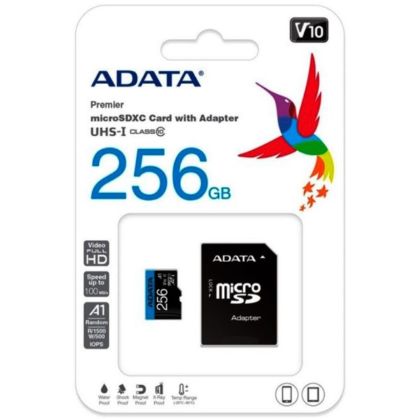 Micro SD ADATA 256GB + Adaptador Clase 10 - Imagen 4