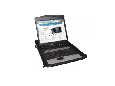 KVM de consola NetDirector de 8 puertos para instalación en 1U de Rack con LCD de 19 y acceso IP remoto