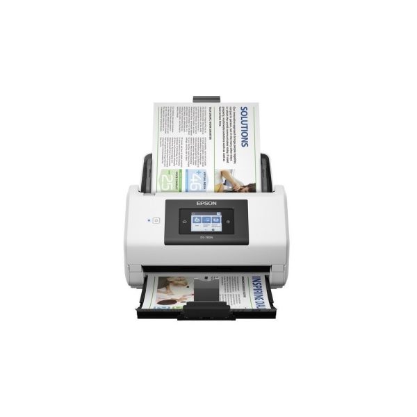 Escáner Epson WorkForce DS-780N/ Pantalla tácti Vertical Blanco
