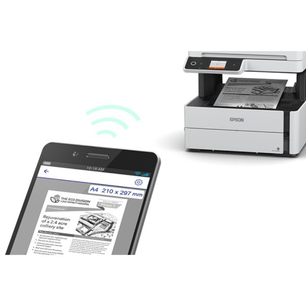 Impresora Multifuncional EPSON Ecotank Monocromático M3170 COLOR Blanco - Imagen 5