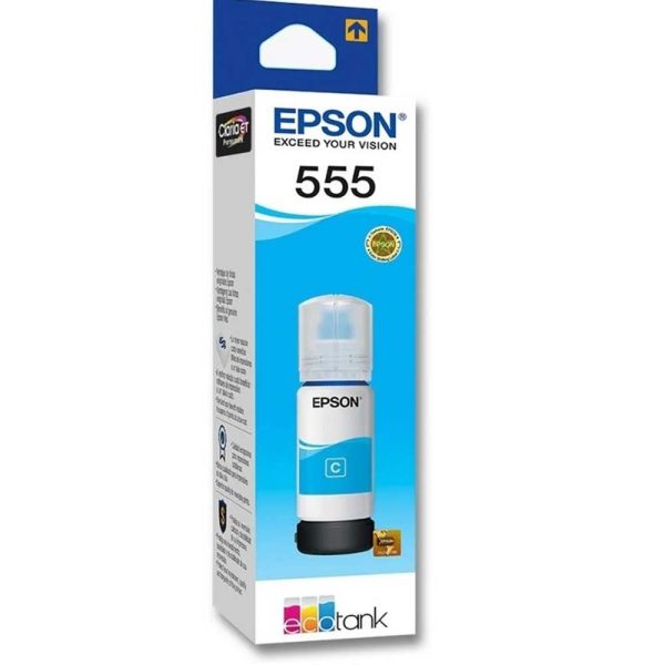Botella de Tinta EPSON T555220 AL L8180 70 ml COLOR Cyan - Imagen 3