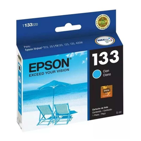 Cartucho Epson T133220-AL Stylus T25 / Tx125 - Cyan - (350 paginas)