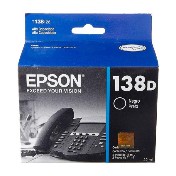Cartucho Epson T138126 Black Stylus Office Tx525Fw Aprox 805PG