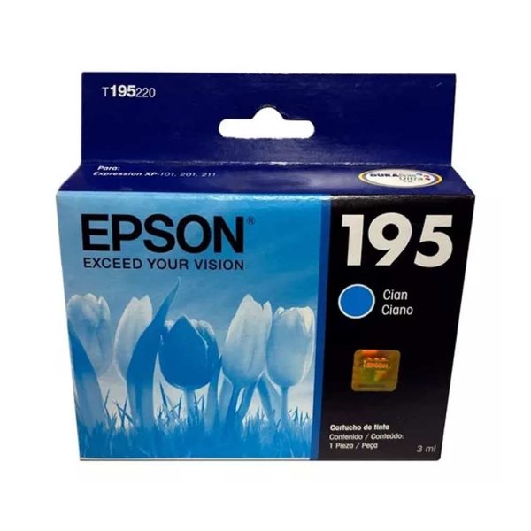 Cartucho Epson T195220 Cyan Xpression  Xp-101/Xp-201/Xp-21 Aprox 210 PG